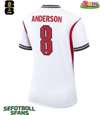 England Elliot Anderson #8 Hemmatröja Kvinnor VM 2026 Kortärmad